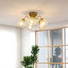 Chende Ceiling Light with Cracked Scandinavian Classic for Living Dining Antique Lighting Fixture 5-Light Glass, Style, LED, Brass, Retro, Bedroom,