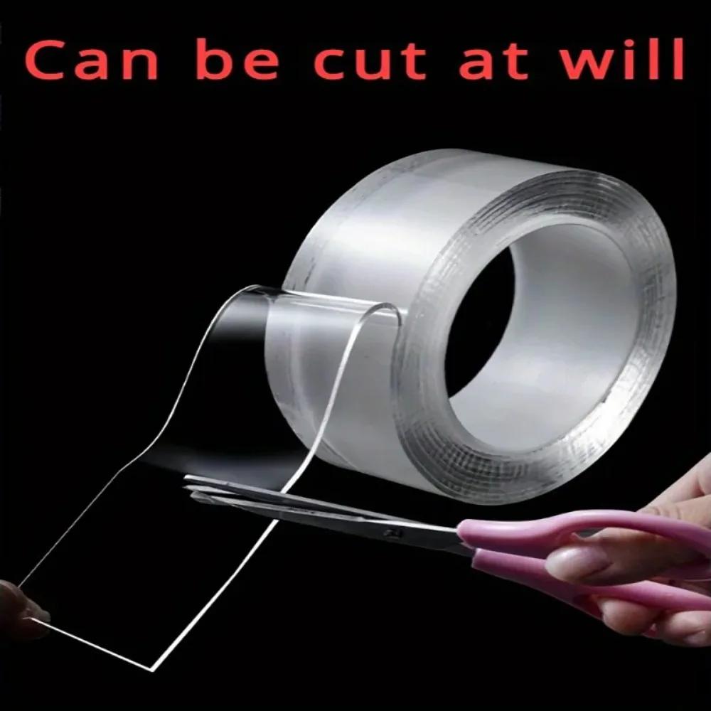 1/2/3/5M Nano Tape Tracsless Double Sided Tape Transparent No Trace Reusable Waterproof Adhesive Tape Cleanable Home Gekkotape