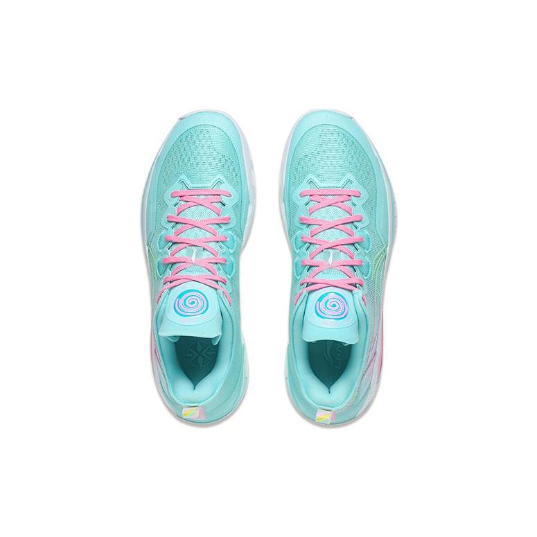 Li Ning Liren 3 V2 Lollipops Slip Resistant Abrasion Resistant Low Top Basketball Shoes Unisex Blue ABAT057-6