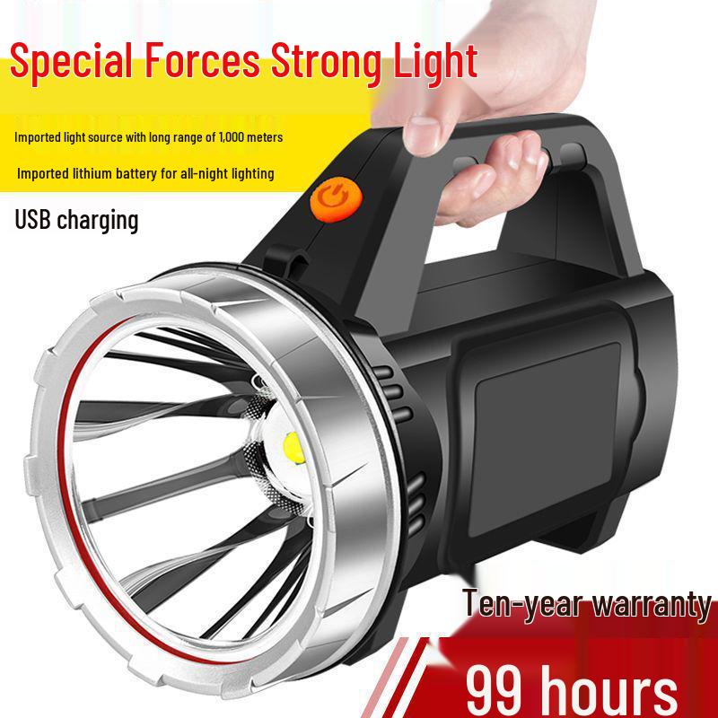 High-Power Rechargeable Outdoor Flashlight: Super Bright, Long-Range, Handheld, and Long Battery Life