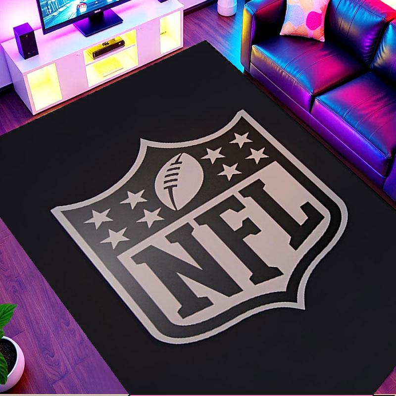 NFL Print Rug, Washable Floor Carpet, For Entryway Dorm Laundry Room Office Study, Home Decor Birthday Christmas Gift