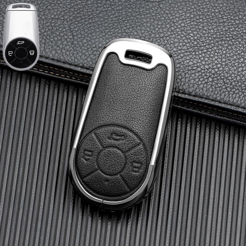 Double-Sided Leather Key Case for ORA Good Cat GT & Lightning Cat - Full Coverage, No Signal Block