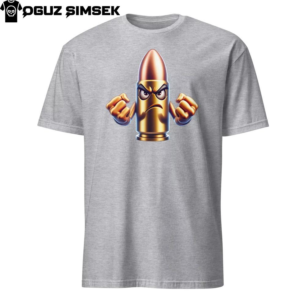 

Unique Angry Bullet Cartoon Character Short-Sleeve Unisex T-Shirt 4XL