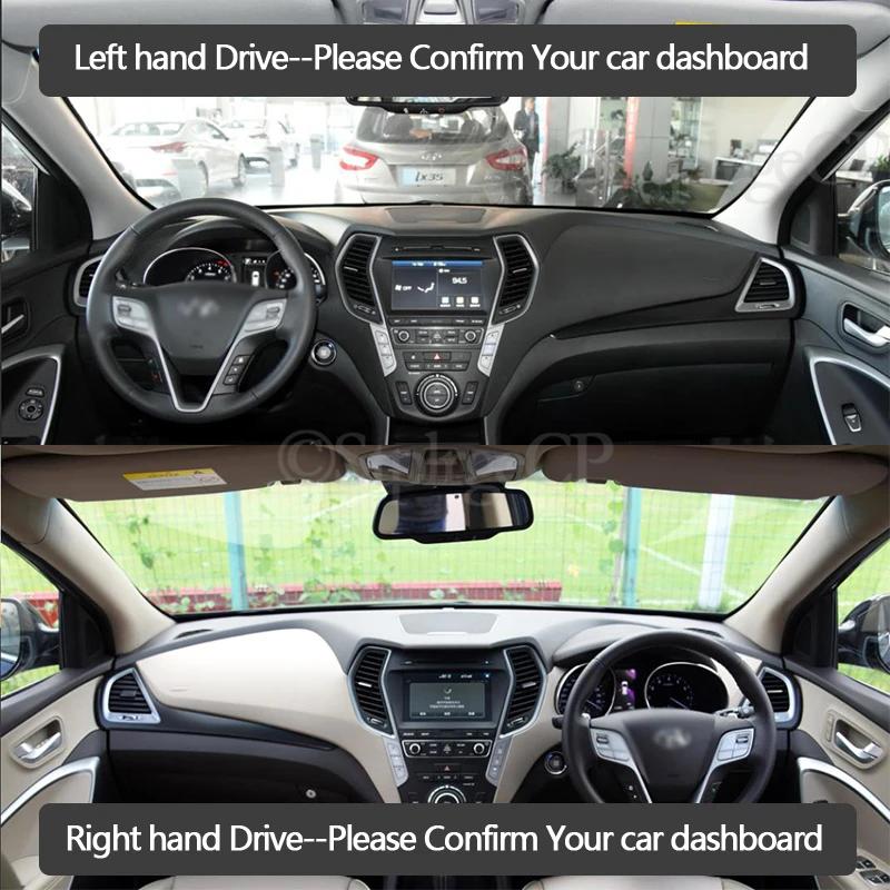Anti-Slip Mat Dashboard Cover Pad Sunshade Dashmat Carpet Accessories for Hyundai Santa Fe 2013 2014 2015 2016 2017 2018 DM IX45