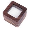 Doppel-Ringbox Etui Holzringbox mit transparentem Deckel für Hochzeitszeremonie Verlobung Heiratsantrag