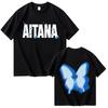 Hot Singer Butterfly Aitana 2025 Tour Tide T Shirt Mens Women Fashion Short Sleeve Tshirts Casual Oversized Tshirt  Fans Gift