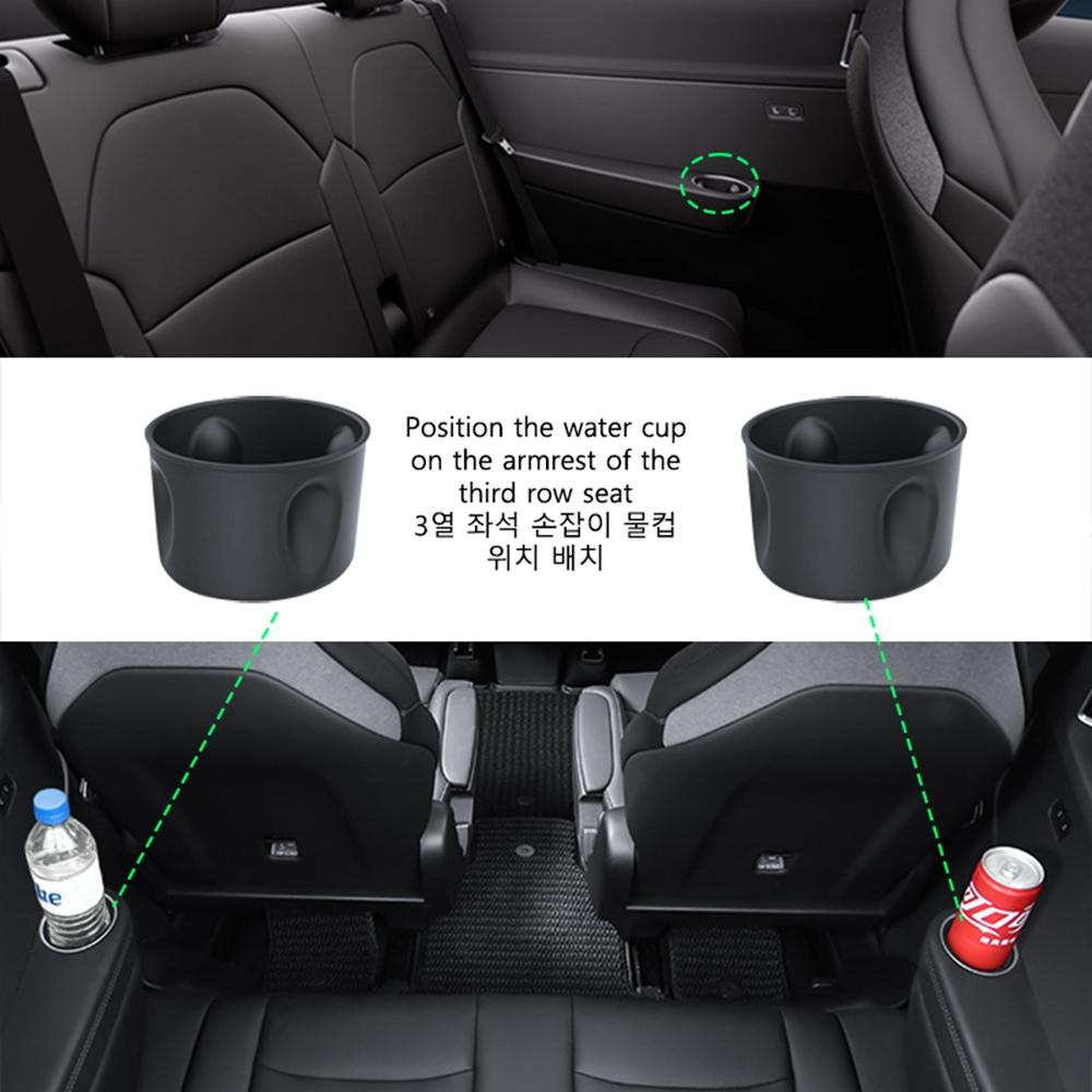 Patterned Silicone Mat Smoked Clear Storage Box Armrest Hidden Privacy Tray For Tesla Model Y L 2026 Long Wheelbase LWB 6Seater