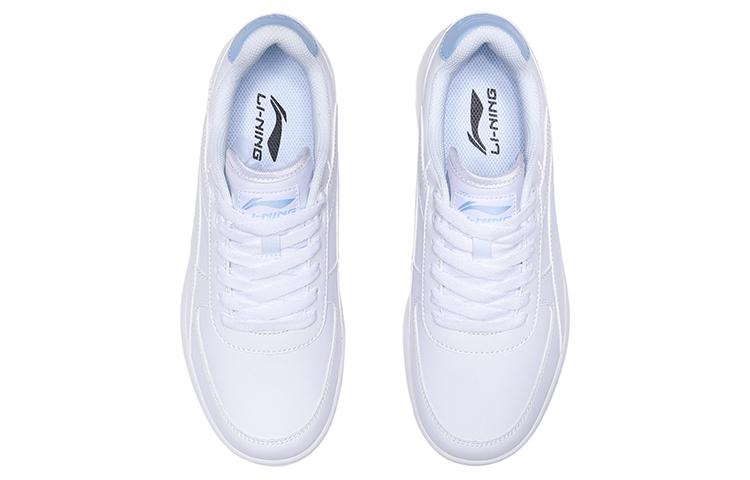 Li Ning Youth Series Low Top Skateboard Shoes Women's White Blue AGCP422-4