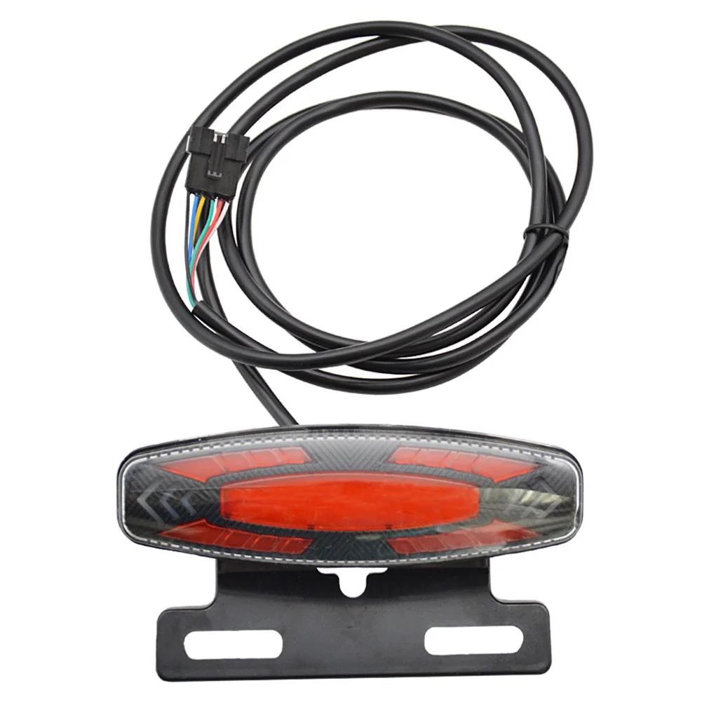 LED Ebike Brake Rear Light High-Brightness Brake Warning Light Energy Saving Easy Installation for 36V 48V Electric Bike