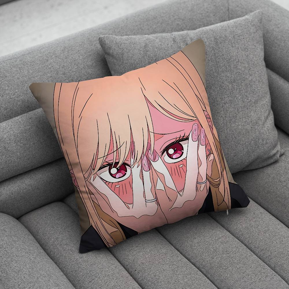 

Marin Kitagawa Pillow Case For Home Bedroom Car Office Decoration Living Room Sofa Cushion Cover Suitable 30x30cm