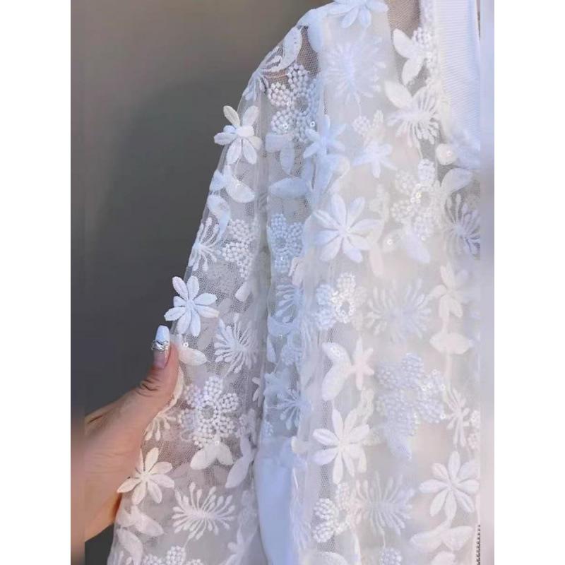 Summer Windbreaker Women's Fat Slim Lace Stitching Long Sleeve