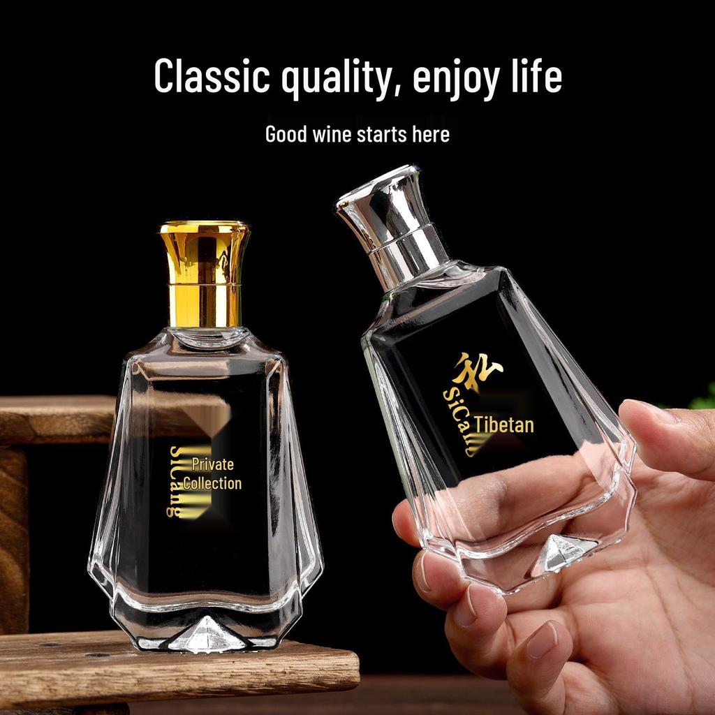 100ml Transparent Glass Bottle for Baijiu or Fruit Wine - Perfect for Home Brewing