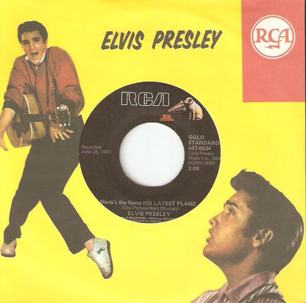 

7-дюймовая пластинка ELVIS PRESLEY Maries The Name His Latest Flame 4470634 RCA 1977 США Рок Б/у