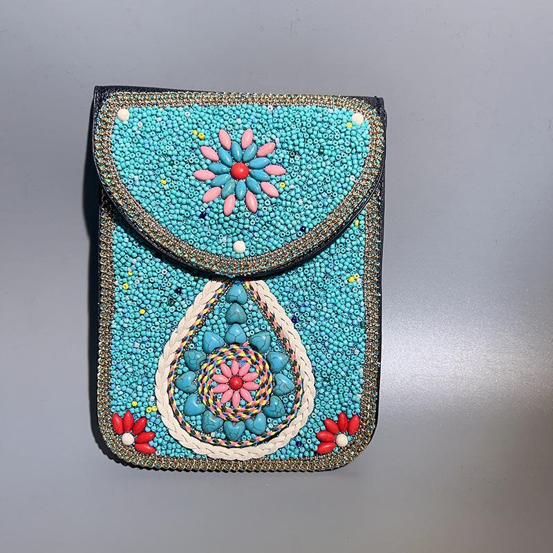 Boho Vintage Veske - Flerroms premium tekstur myk moteriktig allsidig håndlaget dusk risperler