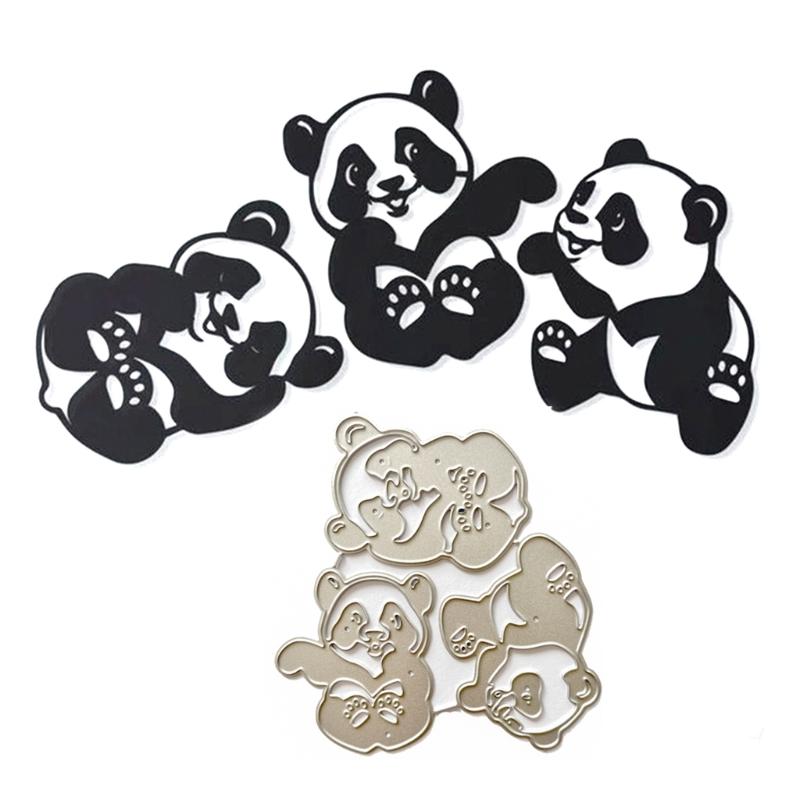 Panda Die Cut Decorative Embossing Paper Die Carbon Steel Cutting Dies For Card Making Scrapbooking Album Bookmarks