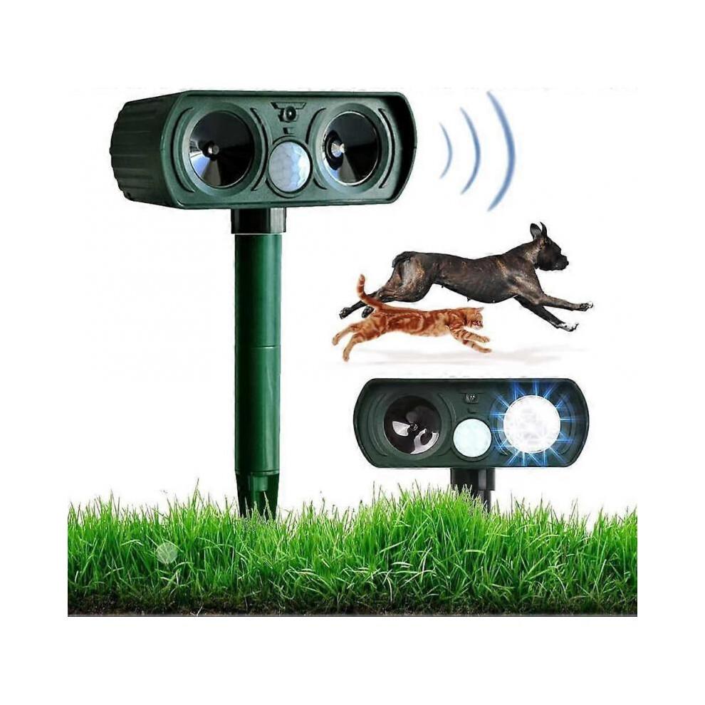 Solar Powered Waterproof Cat Repellent Fox Repellent Garden Ultrasonic Pet Deterrents Solar Animal Repeller Outdoor with Motion Sensor for Bird Dogs R