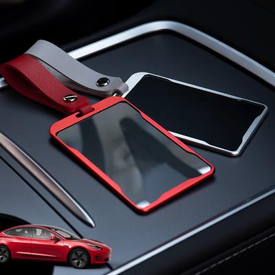 Neues Aluminiumlegierung Auto Karten Schlüsselhalter Schutzhülle Abdeckung Vollabdeckung Zubehör Für Tesla Model 3 Model Y
