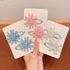 Snowflake Hair Clip Christmas Barrette Sweet Christmas Flat Clip Hairpin Christmas Elegant Hair Clip for Bunches