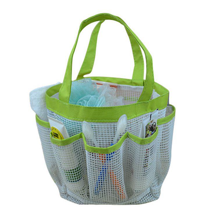 Foldable Mesh Toiletry Tote: Portable Shower and Swimming Storage Basket