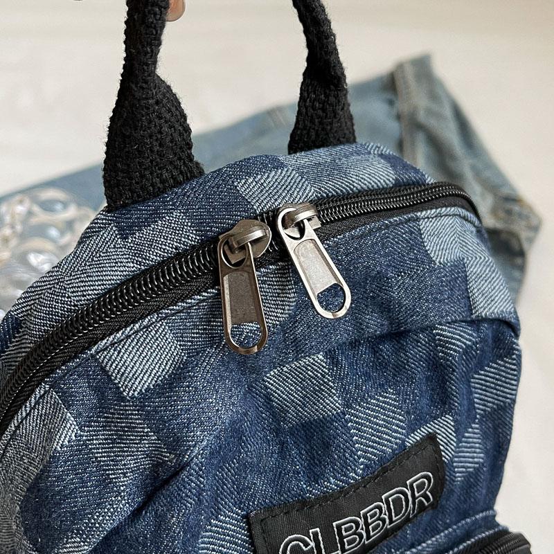 Рюкзак в клетку с клетчатым принтом — фото 10