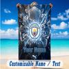 Beach Towel Custom Name Text, Quick Dry Large Towel For Beach HomeManchester City