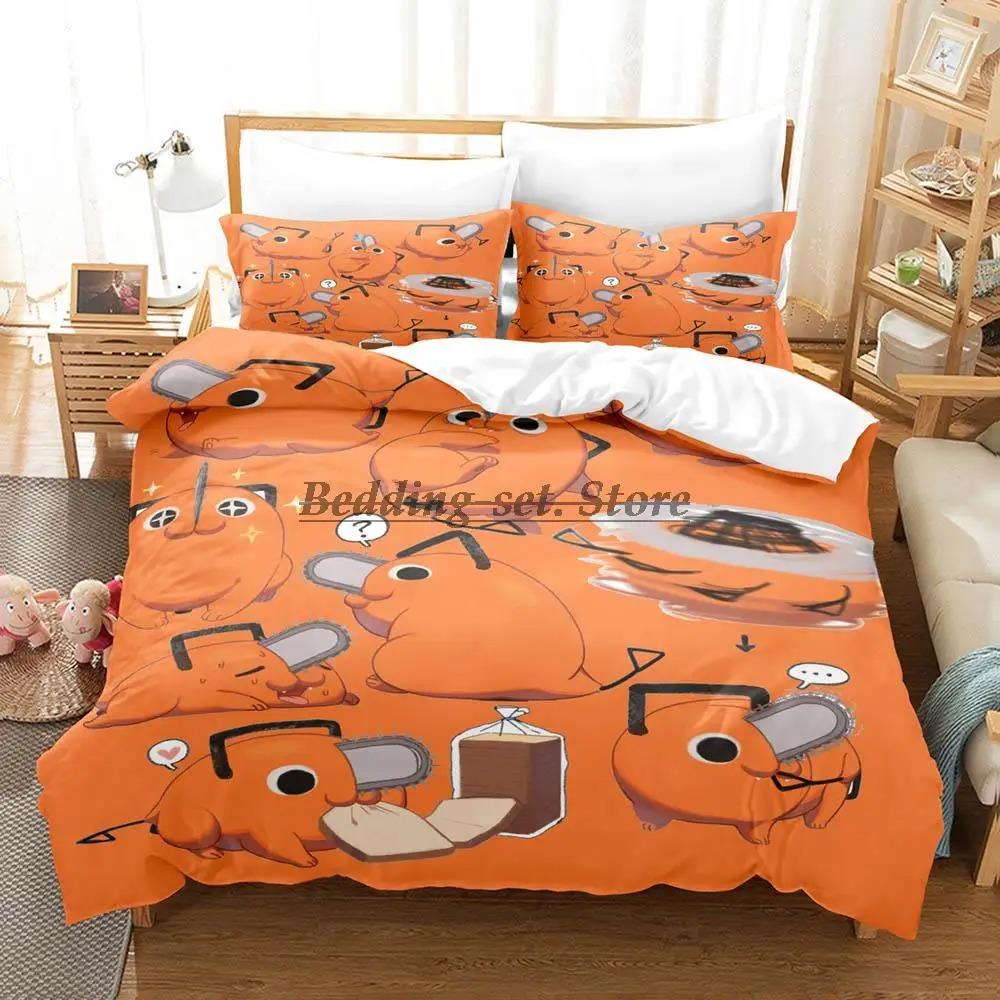 Chainsaw Man Pochita Bedding Set Single Twin Full Queen King Size Bed Set Aldult Kid Bedroom Duvetcover Sets SPY×FAMILY