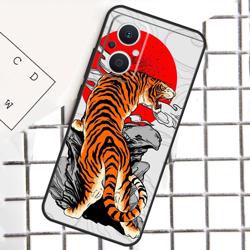 Japanese Tiger For OPPO Reno 13 14 12 11 10 Pro 11F 12F 13F 14F 7 8 Lite 8T OPPO Find X5 X6 X8 X9 Pro Case