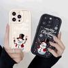 Snowman Candy Canes and Top Hat Shockproof Phone Case for Xiaomi Redmi Note 14 13 12 11 10 9 8 7 Pro Anti-Slip Soft TPU Cover