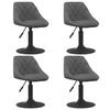 VidaXL Chaises pivotantes de salle à manger 4 pcs Gris foncé Velours 3088792