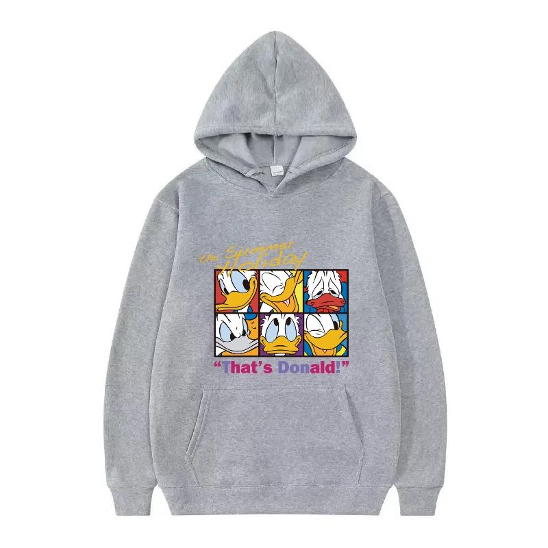 Disney Mickey Mouse Pattern Woman Fleece Casual Loose Black Autumn Tops Clothes Pullovers Ladies Cheap Hoodies Men Sweatshirts