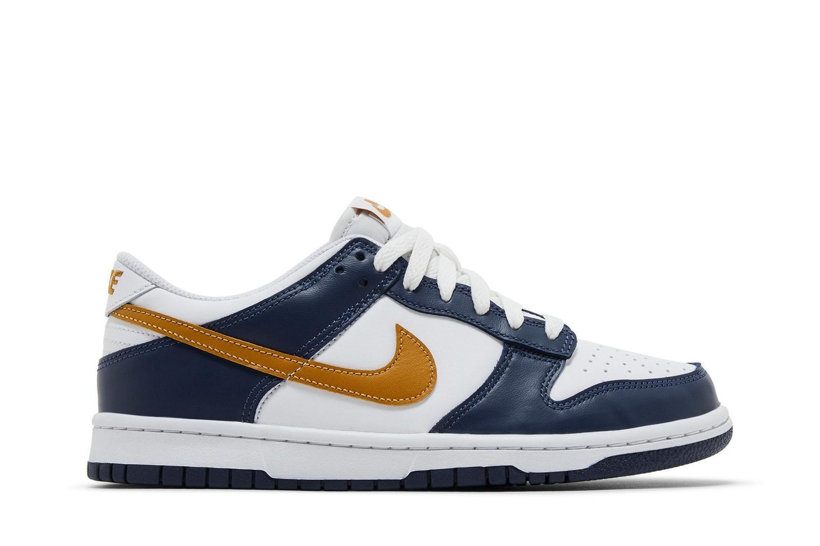 

Nike Dunk Low GS Midnight Navy Wheat FB9109-111 37.5