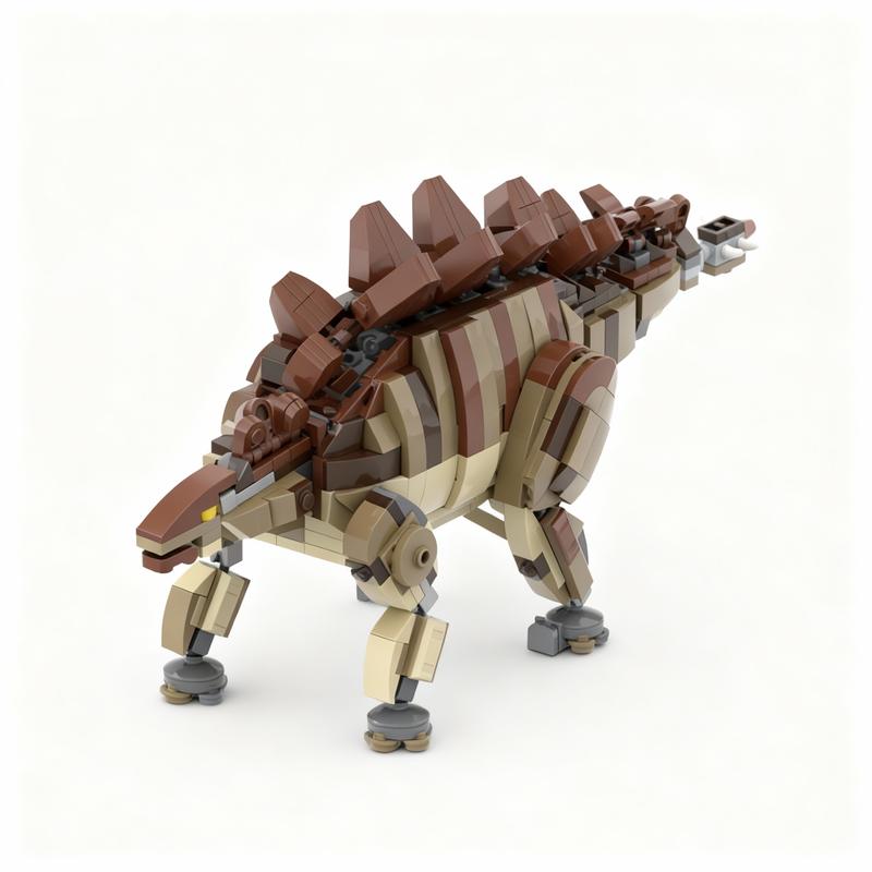 545pcs MOC Stegosaurus Brickbuilt Realistic Stegosaur Dinosaurs Model Building Blocks Christmas Gifts Construction Toys Creative