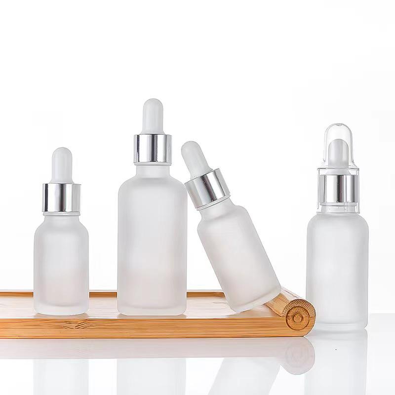 Frosted Glass Dropper Bottle 10ml - Empty Essential Oil & Cosmetic Dispenser