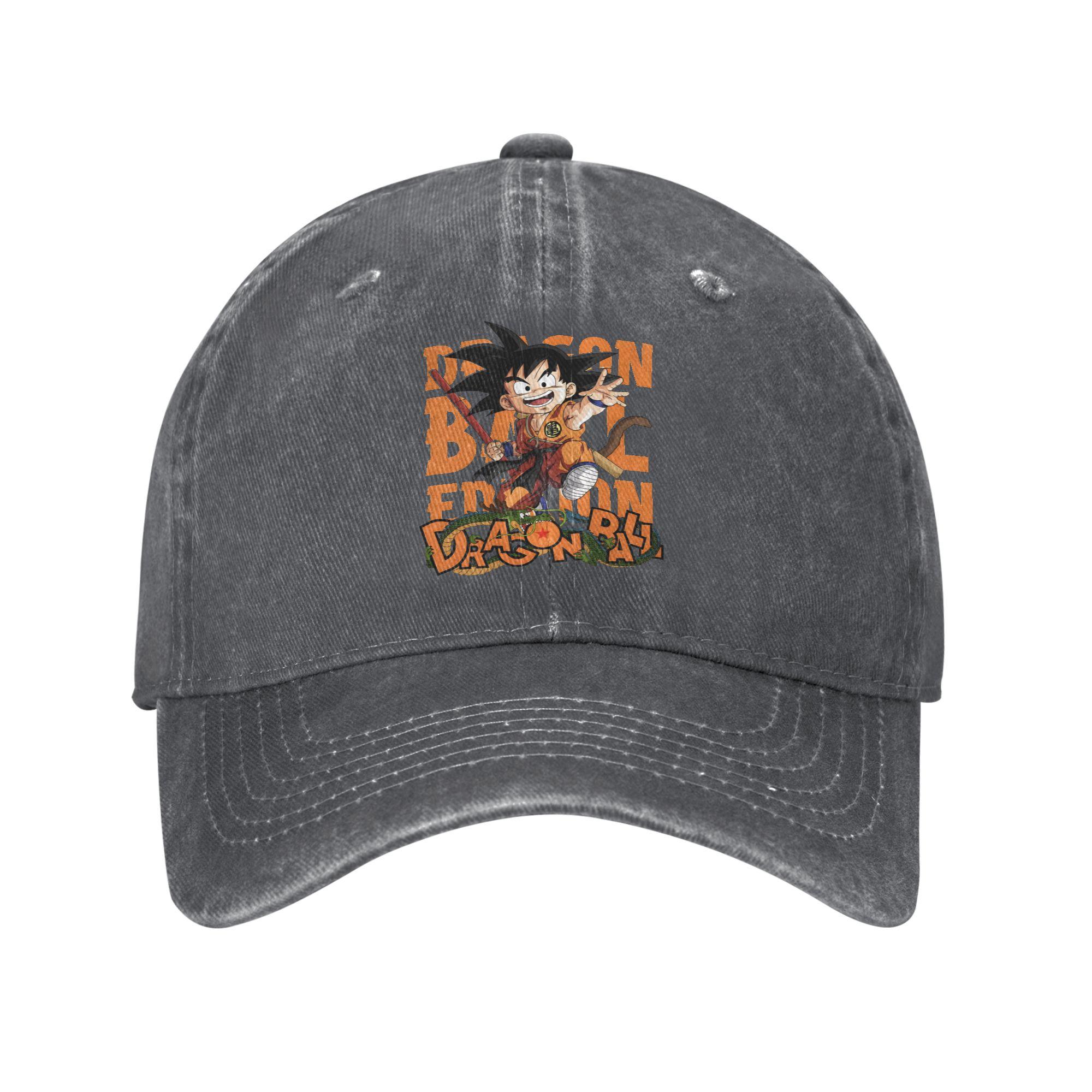 

Kakarot Kid Goku Dragon Ball Baseball Cap Vintage Distressed Denim Washed Headwear Men Women Outdoor Unstructured Soft Hats Cap One Size темно серый