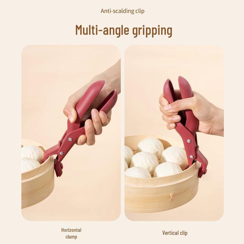 Silikon Anti-Verbrühungs Küchenzangen für Töpfe, Schüsseln und Teller