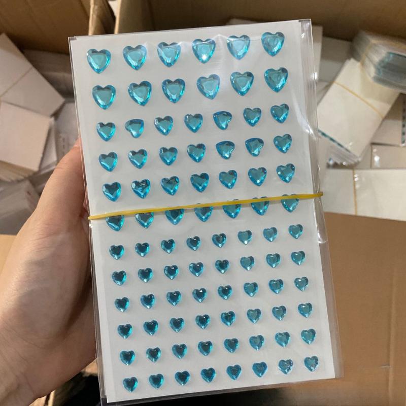 Color Acrylic Rhinestones Sticker for Eyes DIY Party Face Forehead Eyse Makeup Crystal Self-adhesive Tattoo Sticker Nail Sticker