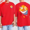 Happy Mood Graffiti Paint Print T Shirt Unisex Summer Hip Hop Streetwear Crew Neck Breathable Pure Cotton Casual Top