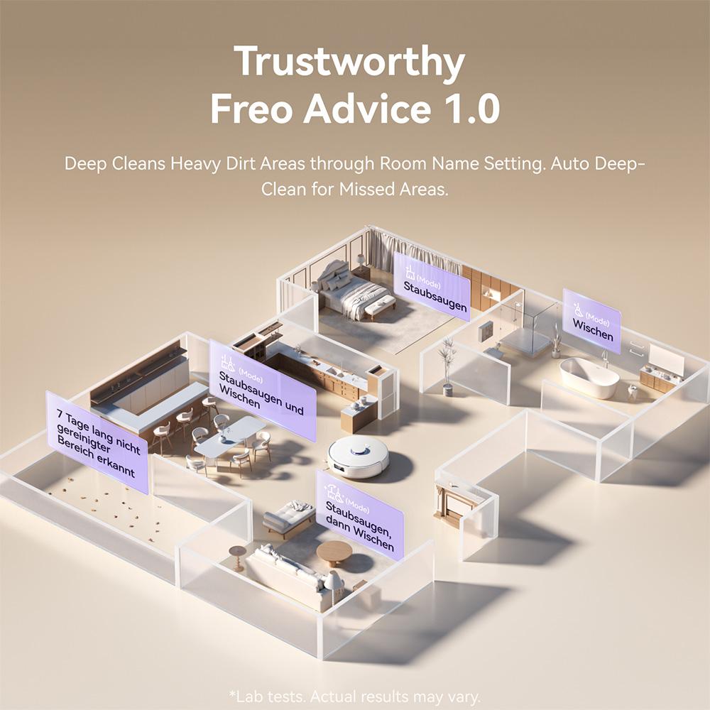 Narwal Freo X10 Pro Robot Vacuum Cleaner, Tangle Free Robot Mop, 11000Pa Powerful Suction, Self-Emptying, Auto Mop Washing, Auto Drying