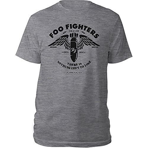 Foo Fighters FOOTS05MG03 T-Shirt, Grey, Large 2XL
