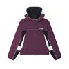 Fashionable Sports Versatile Casual Loose Color-Block Hooded Woven Jacket Women Jackets Italian-Purple F11W519704FPU