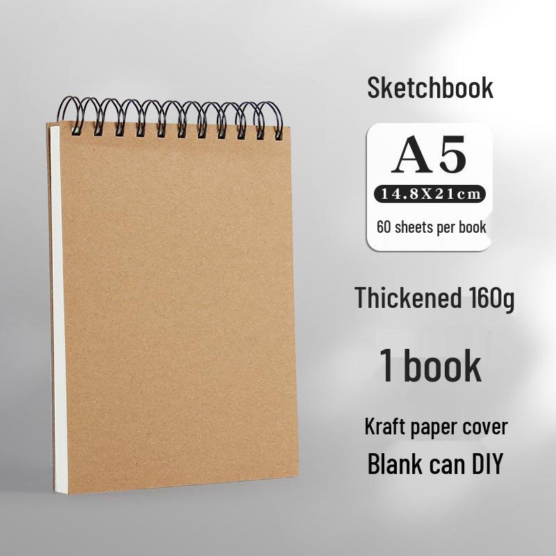 Coil-Bound Hardcover Sketchbook – Multiple Sizes: A3, A4, A5, 4K, 8K, 16K, 32K for Art and Drawing