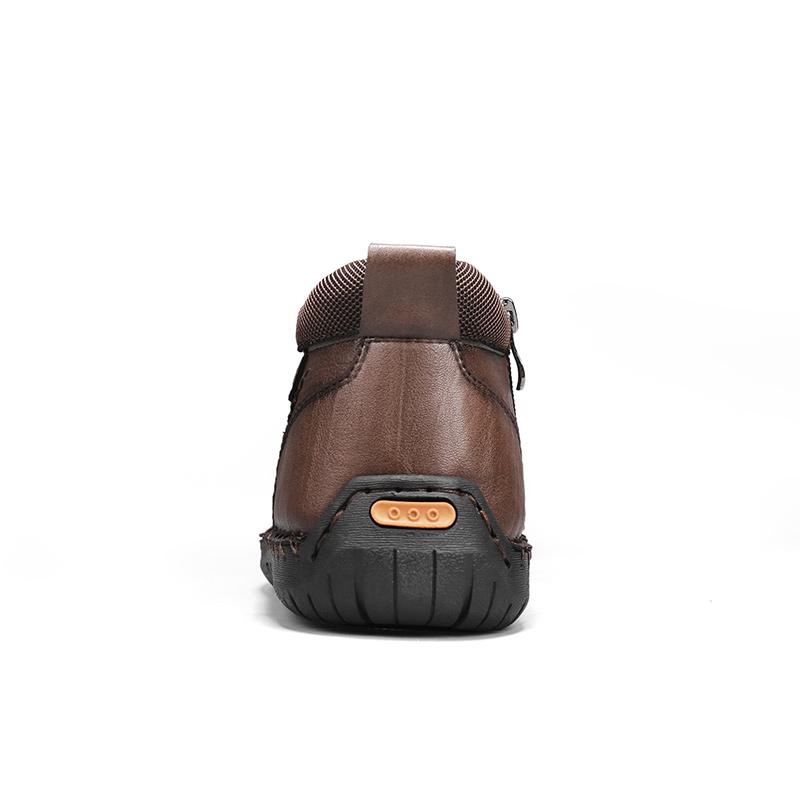 38-48 Herren Retro Freizeitschuhe, Große Größen Handgemachte Echte Leder Freizeitstiefel Knöchelhohe Stiefel