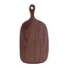 Tabla de cortar de madera de forma irregular para pan, verduras, frutas, tabla de madera de nogal negro macizo para alimentos, filetes, charcutería, tabla para queso de cena con agujero