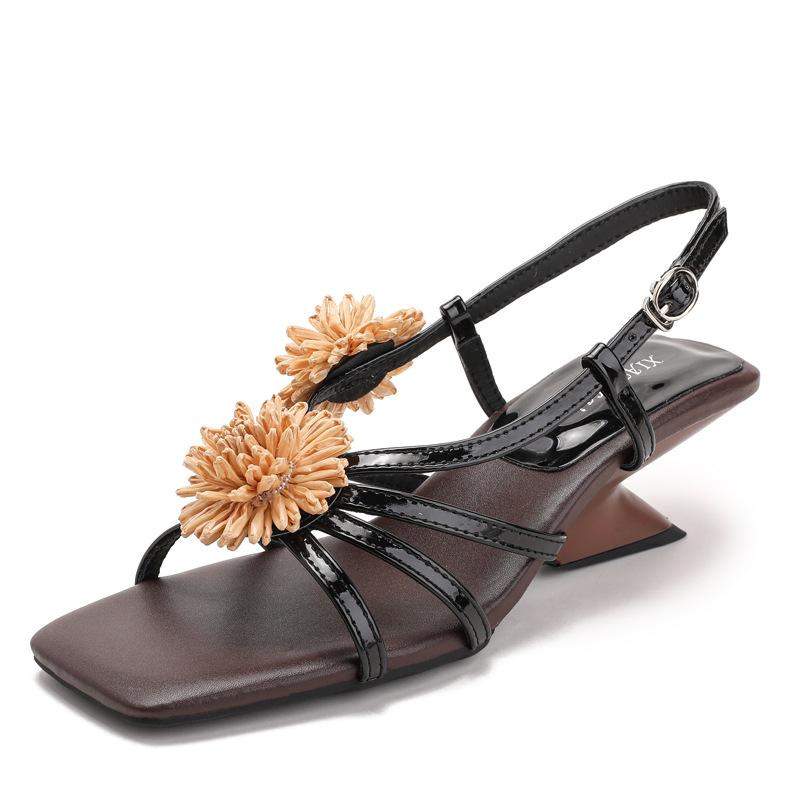 Anti-slip Shoes, Retro Style Platform Heels, New Style Women s Sandals 35 чёрный