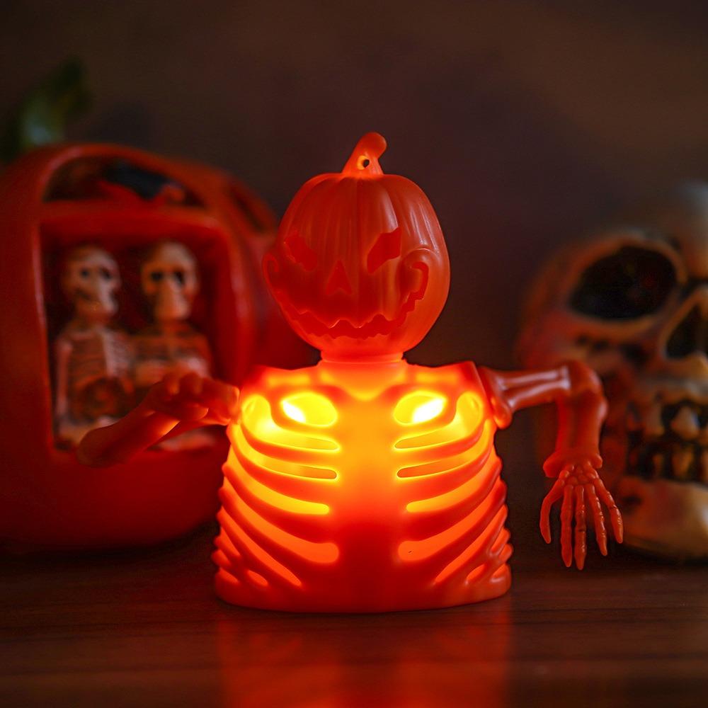 Skull Ghoast Pumpkin Electronic Candle Multicolor Spider Light Halloween Decoration Light  Gift