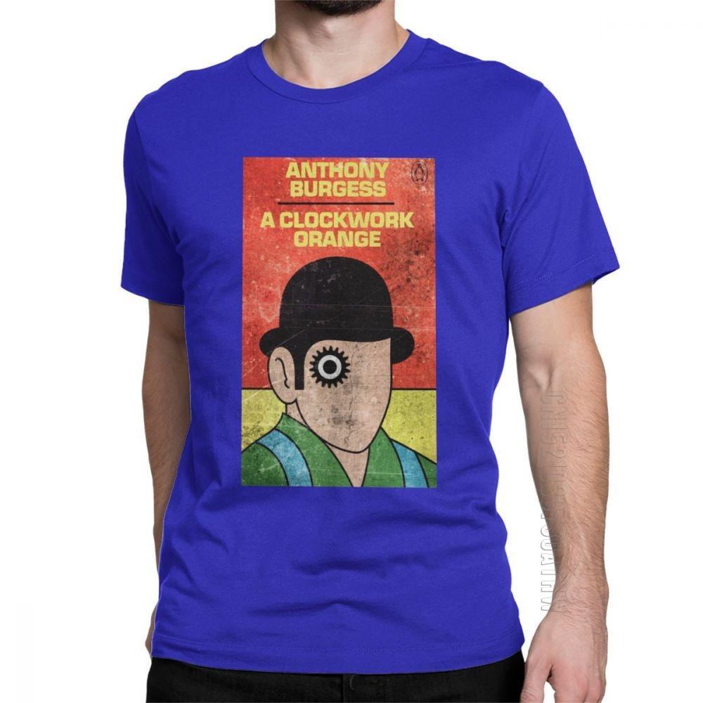 Modne Koszulki A Clockwork Orange Męskie Bawełniane Koszulki Kubrick Alex Burgess Droogs Anthony Mleko Filmowe Koszulki z Krótkim Rękawem dla Dorosłych