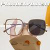 Photochromism Sunglasses Fashion Square Big Frame Gradient Sun Glasses UV400 for Women Shades Chameleon Eyewear Female Gafas sol