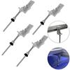 Brackets Pole Screws 200/250mm 4 Sets Aluminium Alloy L Angle Roof Fixture Sliver Trapezoidal +stainless Steel