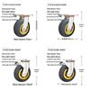 Heavy-Duty Silent Caster Wheels with Brakes (4, 5, 6, 8-inch) - Limited-Time Special Offer