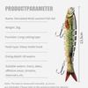 3pcs In One Pack 8-Segments Fishing Lure Bionic Fake Bait Set Long Casting Slow Sinking 13.5cm 20g Realistic Hard Bait